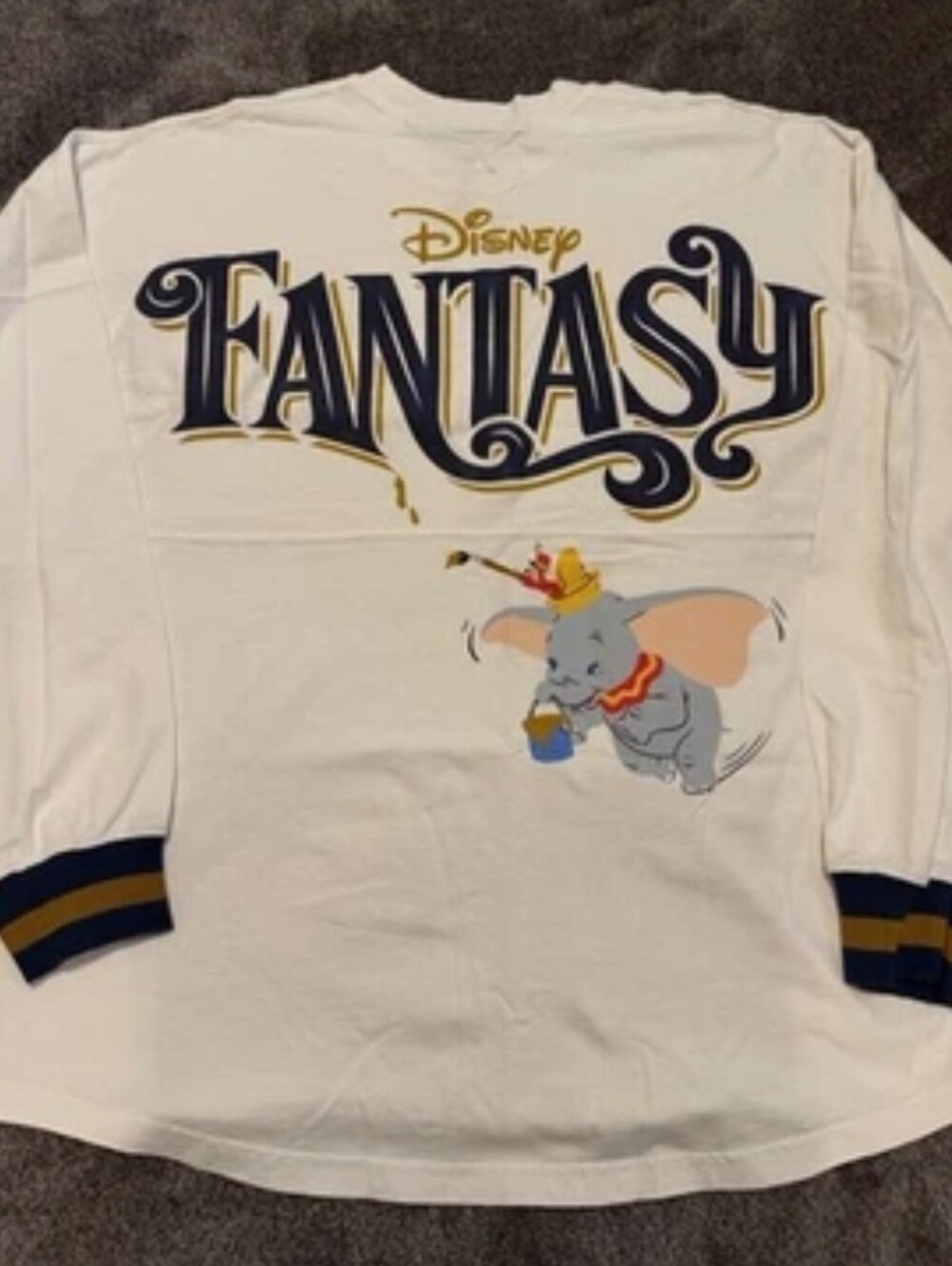 NWT DISNEY CRUISE LINE FANTASY WHITE XXL SPIRIT JERSEY DUMBO/TIMOTHY MOUSE
